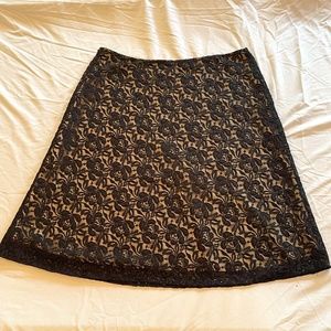 Mix By Tahari Nude Lace Skirt